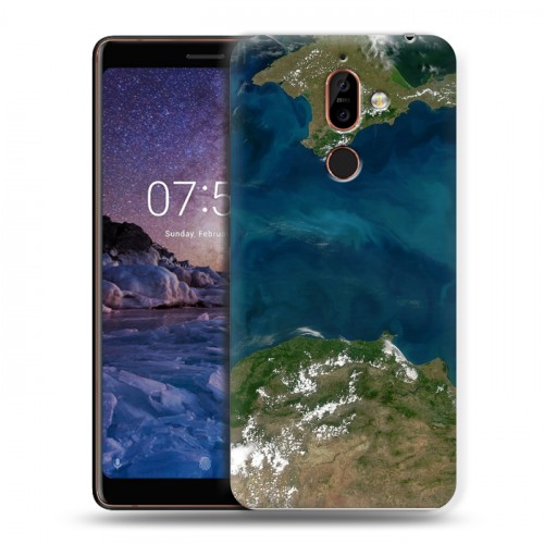 Дизайнерский пластиковый чехол для Nokia 7 Plus Орбита