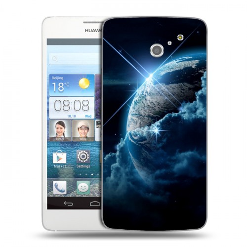 Дизайнерский пластиковый чехол для Huawei Ascend D2 Планеты