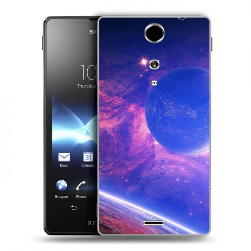 Дизайнерский пластиковый чехол для Sony Xperia TX Планеты