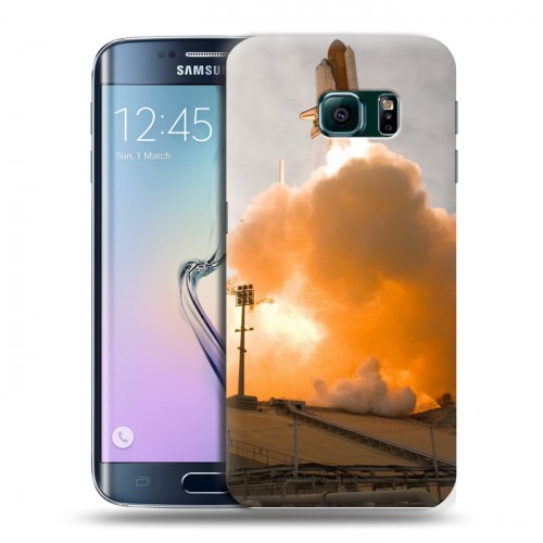 Дизайнерский пластиковый чехол для Samsung Galaxy S6 Edge Космодром