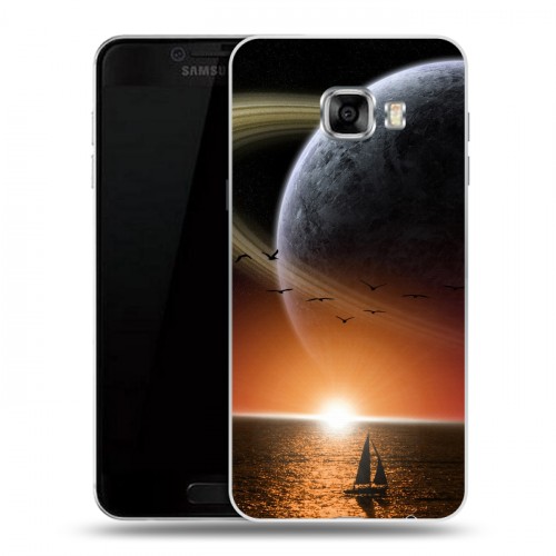 Дизайнерский пластиковый чехол для Samsung Galaxy C5 Сатурн