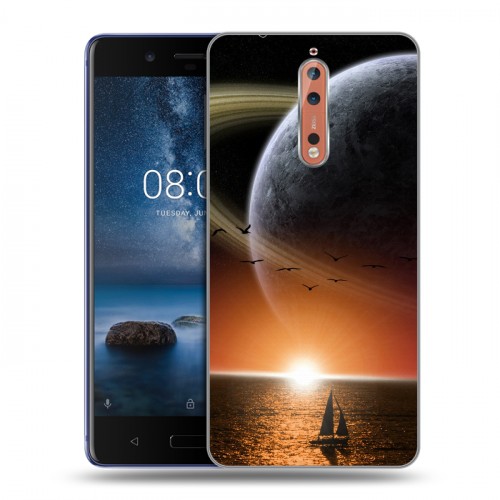 Дизайнерский пластиковый чехол для Nokia 8 Сатурн