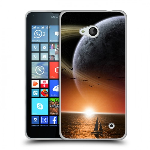 Дизайнерский пластиковый чехол для Microsoft Lumia 640 Сатурн