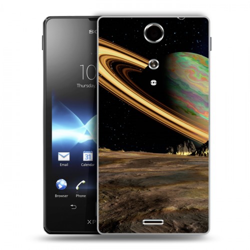 Дизайнерский пластиковый чехол для Sony Xperia TX Сатурн