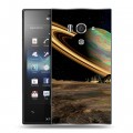 Дизайнерский пластиковый чехол для Sony Xperia acro S Сатурн