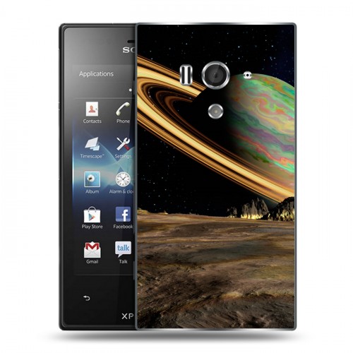 Дизайнерский пластиковый чехол для Sony Xperia acro S Сатурн