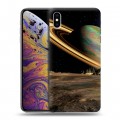 Дизайнерский силиконовый чехол для Iphone Xs Max Сатурн