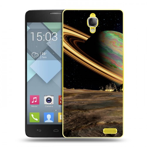 Дизайнерский пластиковый чехол для Alcatel One Touch Idol X Сатурн