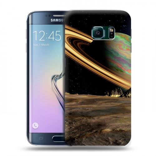 Дизайнерский пластиковый чехол для Samsung Galaxy S6 Edge Сатурн
