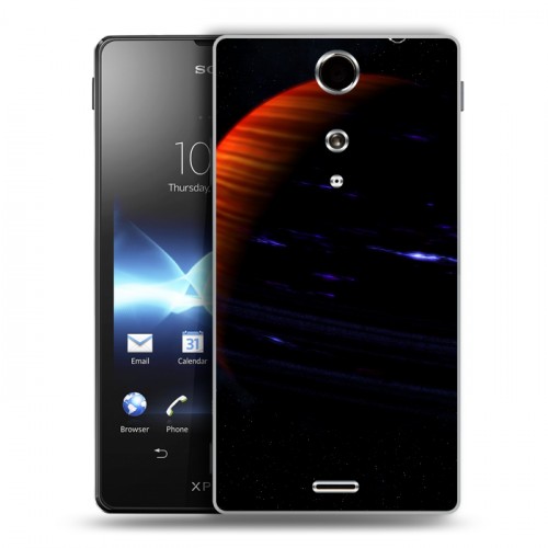 Дизайнерский пластиковый чехол для Sony Xperia TX Сатурн