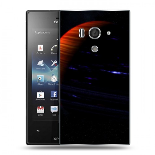 Дизайнерский пластиковый чехол для Sony Xperia acro S Сатурн