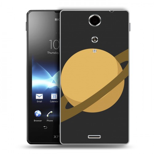 Дизайнерский пластиковый чехол для Sony Xperia TX Сатурн