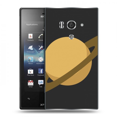 Дизайнерский пластиковый чехол для Sony Xperia acro S Сатурн