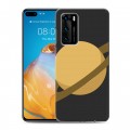 Дизайнерский силиконовый с усиленными углами чехол для Huawei P40 Сатурн