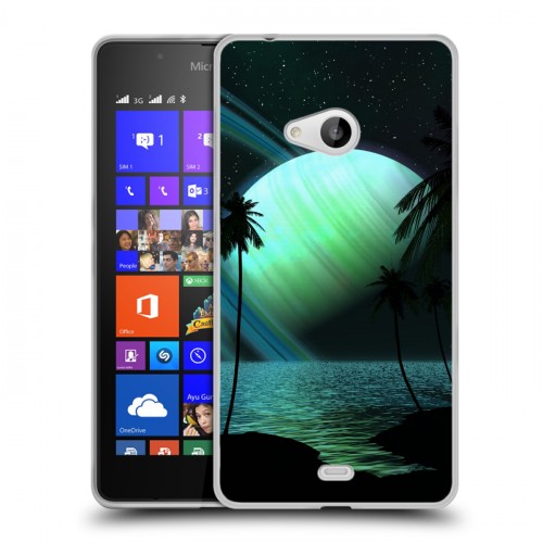 Дизайнерский пластиковый чехол для Microsoft Lumia 540 Сатурн