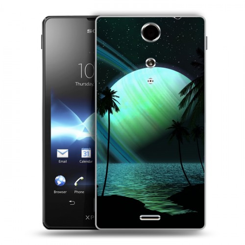 Дизайнерский пластиковый чехол для Sony Xperia TX Сатурн