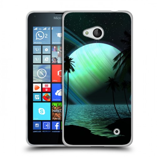 Дизайнерский пластиковый чехол для Microsoft Lumia 640 Сатурн