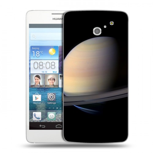 Дизайнерский пластиковый чехол для Huawei Ascend D2 Сатурн