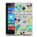 Дизайнерский пластиковый чехол для Microsoft Lumia 435 Яркие инопланетяне