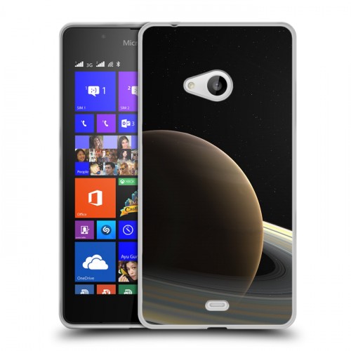 Дизайнерский пластиковый чехол для Microsoft Lumia 540 Сатурн