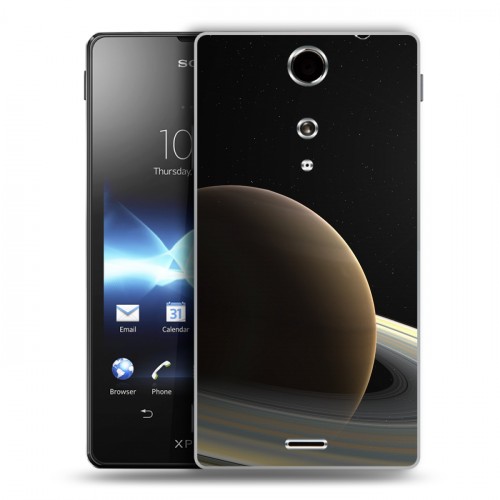 Дизайнерский пластиковый чехол для Sony Xperia TX Сатурн