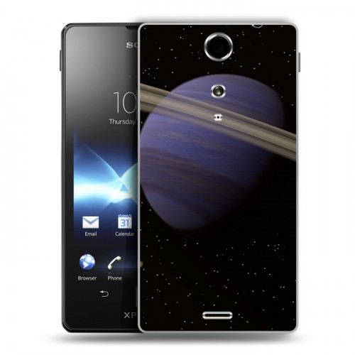 Дизайнерский пластиковый чехол для Sony Xperia TX Сатурн