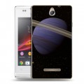 Дизайнерский пластиковый чехол для Sony Xperia E Сатурн