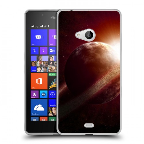 Дизайнерский пластиковый чехол для Microsoft Lumia 540 Сатурн