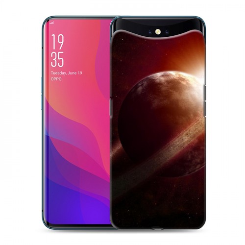 Дизайнерский силиконовый чехол для OPPO Find X Сатурн