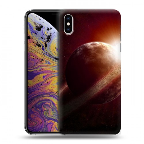 Дизайнерский силиконовый чехол для Iphone Xs Max Сатурн