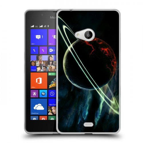 Дизайнерский пластиковый чехол для Microsoft Lumia 540 Сатурн