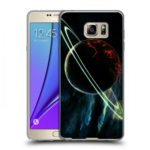Дизайнерский пластиковый чехол для Samsung Galaxy Note 5 Сатурн