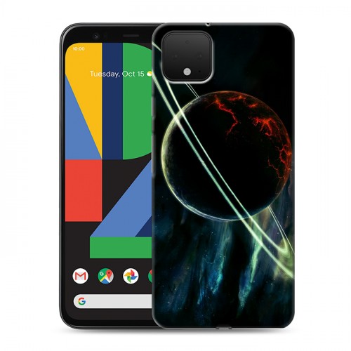 Дизайнерский пластиковый чехол для Google Pixel 4 Сатурн