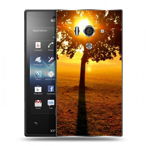 Дизайнерский пластиковый чехол для Sony Xperia acro S Солнце