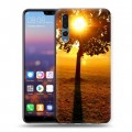 Дизайнерский силиконовый с усиленными углами чехол для Huawei P20 Pro Солнце