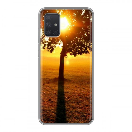 Дизайнерский силиконовый чехол для Samsung Galaxy A71 Солнце
