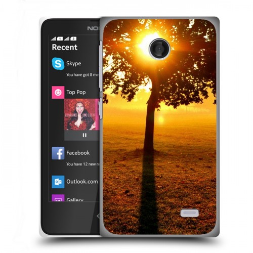 Дизайнерский пластиковый чехол для Nokia X Солнце