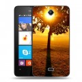 Дизайнерский силиконовый чехол для Microsoft Lumia 430 Dual SIM Солнце