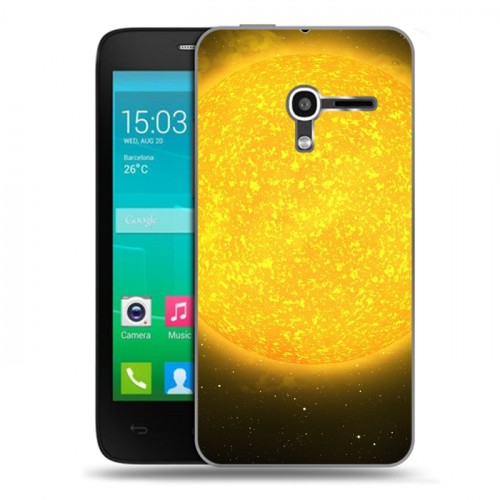 Дизайнерский пластиковый чехол для Alcatel One Touch Pop D3 Солнце