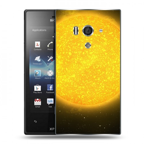 Дизайнерский пластиковый чехол для Sony Xperia acro S Солнце