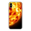 Дизайнерский силиконовый чехол для Iphone x10 Солнце