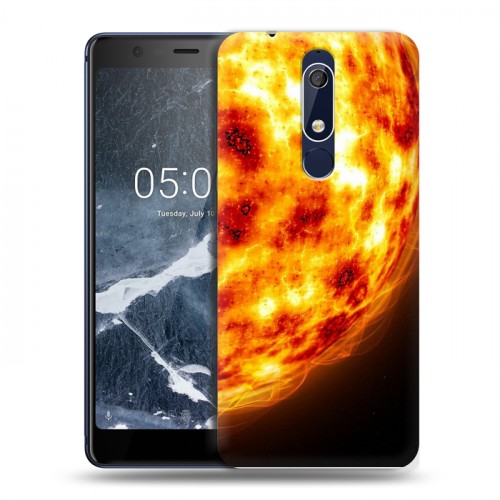 Дизайнерский пластиковый чехол для Nokia 5.1 Солнце