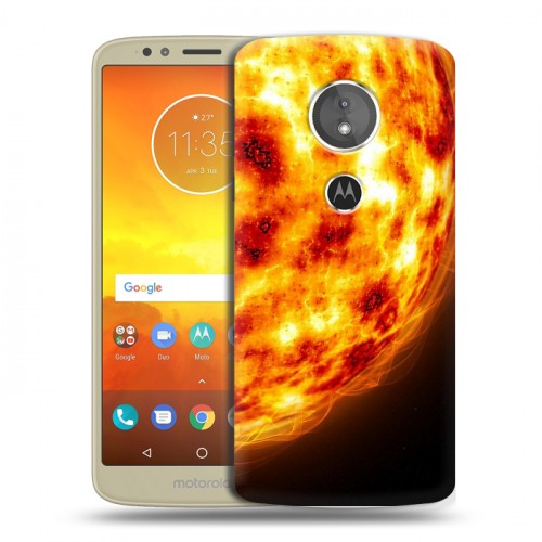 Дизайнерский пластиковый чехол для Motorola Moto E5 Солнце
