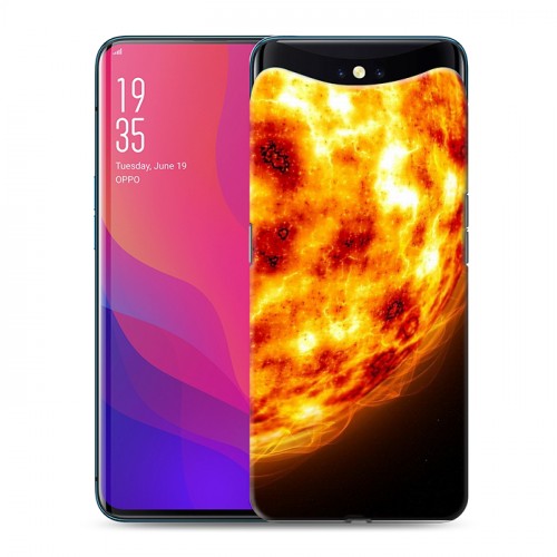 Дизайнерский силиконовый чехол для OPPO Find X Солнце