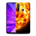 Дизайнерский силиконовый чехол для Realme 5 Солнце