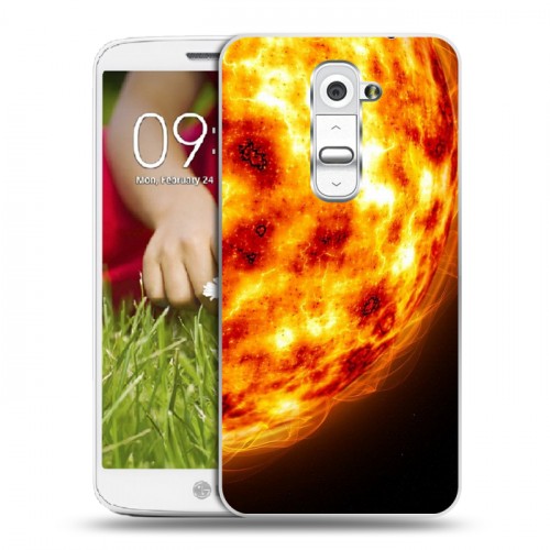 Дизайнерский пластиковый чехол для LG Optimus G2 mini Солнце