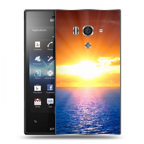 Дизайнерский пластиковый чехол для Sony Xperia acro S Солнце