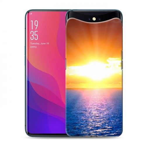 Дизайнерский силиконовый чехол для OPPO Find X Солнце