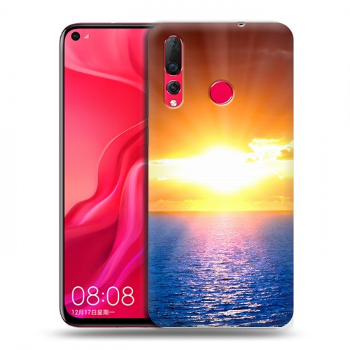 Дизайнерский пластиковый чехол для Huawei Nova 4 Солнце