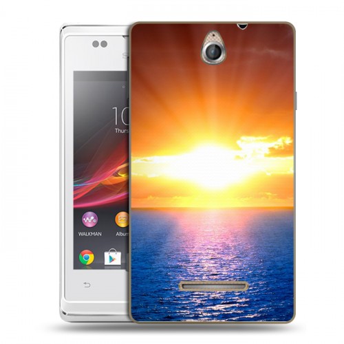 Дизайнерский пластиковый чехол для Sony Xperia E Солнце